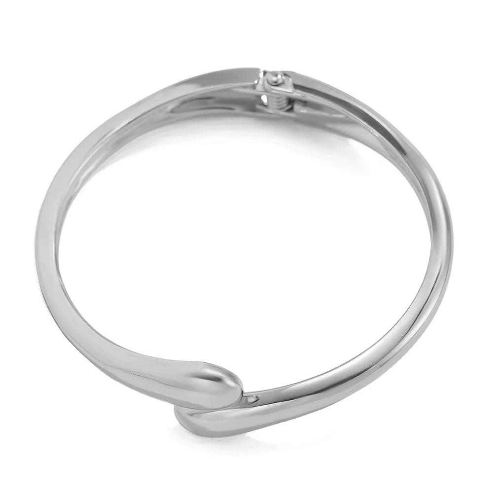 Wide Metal Bangle & Ring for Women 