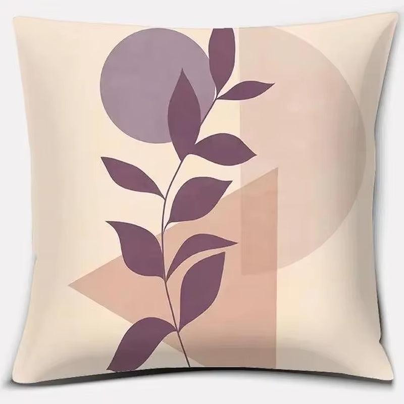 Brown Green Abstract Pillow 